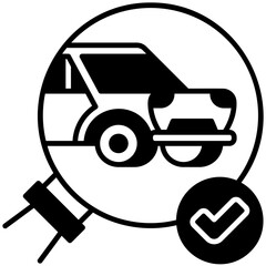 Inspection Black Fill Icon