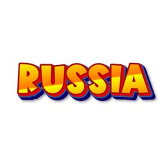 3D Russia text poster art