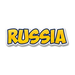 3D Russia text poster art