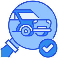 Inspection Blue Color Icon