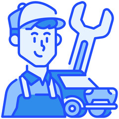 Mechanic Blue Color Icon