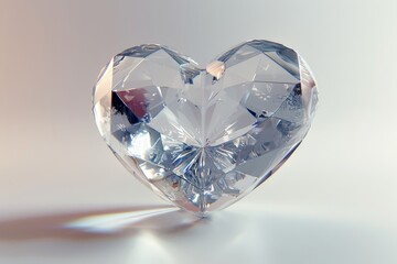 Fototapeta premium Realistic photograph of a complete Heart-shaped jewelry,solid stark white background, focused lighting