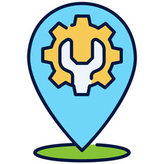 Exhaust Pipe Filled Line Icon