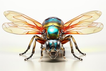 Fototapeta premium Insect anatomy flat design side view dissection 3D render Tetradic color scheme