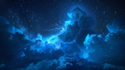 Blue Jet lightning phenomenon in the upper atmosphere