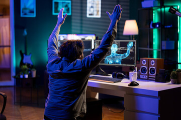 Deviant AI superintelligence enslaving programmer, forcing him to bow down to it. Rogue artificial...