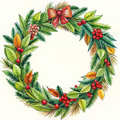 Fototapeta premium christmas wreath