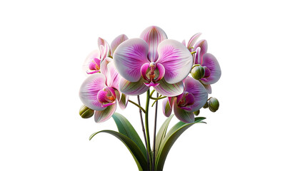Fototapeta premium Orchid flower isolated on transparent or white background