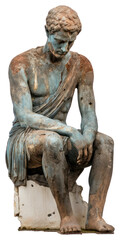 PNG Statue sculpture bronze adult. AI generated Image by rawpixel.