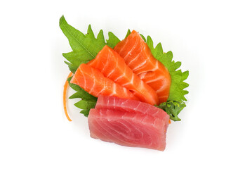 Japanese style food on a white background
