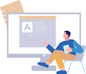 Boy watching online content.