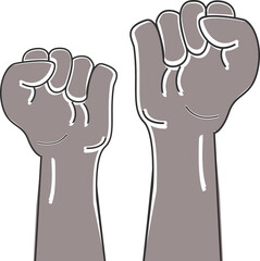 Clenched fist hand sign vector