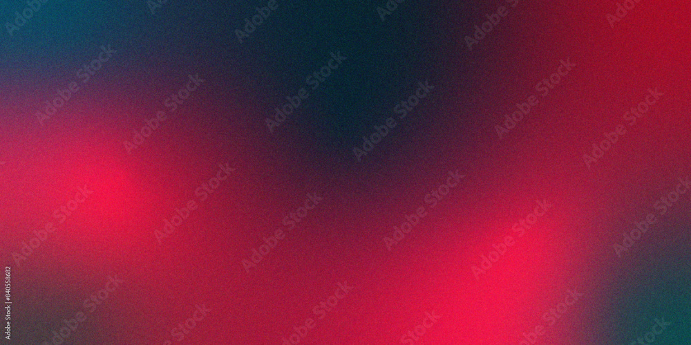 Aufkleber Abstract Red Dark grainy gradient noise texture effect. Gradient background with glowing rough grain, noise, and bright spots. Empty space grainy noise grungy texture.