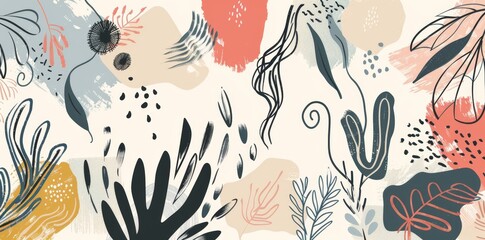 Hand drawn geometric shapes and doodles. Abstract design, modern and trendy. All elements are isolated from each other.
