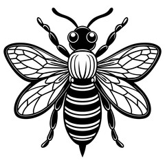 Bee outline silhouette