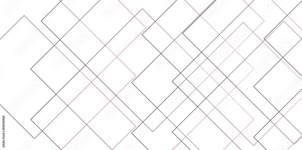 Aufkleber abstract white red and blue futuristic architecture concept with geometric connection of lines. geom