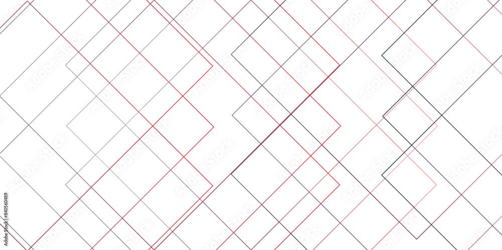 Aufkleber abstract white red and blue futuristic architecture concept with geometric connection of lines. geom