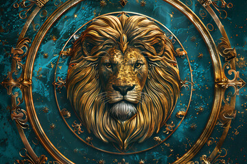 A stunning illustration of the zodiac sign Leo, featuring intricate details and vibrant colors that highlight its majestic symbolism.