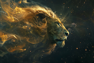 A stunning illustration of the zodiac sign Leo, featuring intricate details and vibrant colors that highlight its majestic symbolism.