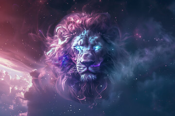 A stunning illustration of the zodiac sign Leo, featuring intricate details and vibrant colors that highlight its majestic symbolism.