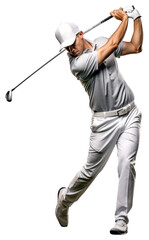 PNG Golf player sports adult white background
