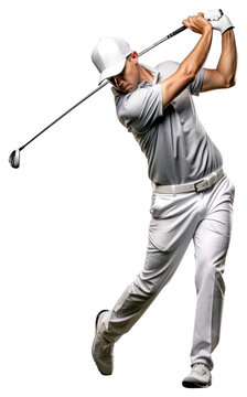 PNG Golf player sports adult white background