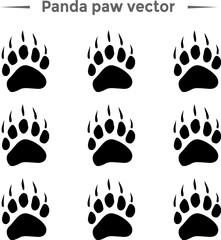 Fototapeta premium Panda paw vector