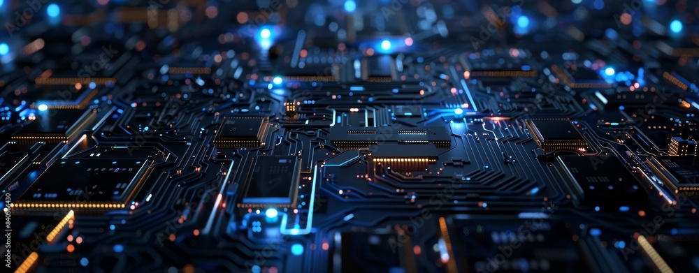 Poster a digital background that is ideal for tech processes, neural networks, artificial intelligence, dat