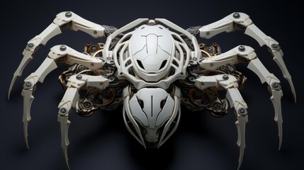 Molting exoskeleton flat design top view scientific theme 3D render Monochromatic Color Scheme