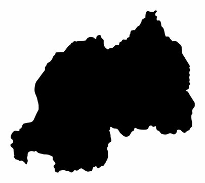 Rwanda silhouette map