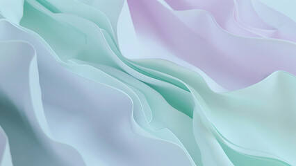 Obraz premium Serene Pastel Waves Abstract - Soothing Gradient Flow Design