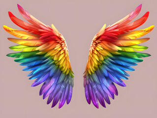 Fototapeta premium Rainbow Wings-3