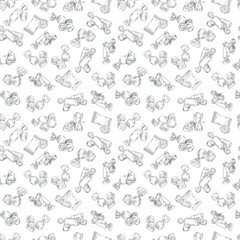 Seamless endless candy pattern. Illustration in hand drawn style. Can be used to create packaging, covers, backgrounds, cards, textiles, clothing, souvenirs and much more.