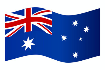 Flag of Australia background waving flag vector illustration 3d gradient element for decoration ceremony