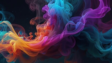Fototapeta premium Abstract colorful smoky background