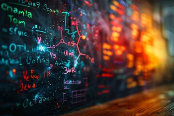 Fototapeta premium Chalkboard close up with writing