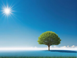 Obraz premium A serene, clear blue sky with no clouds in sight.