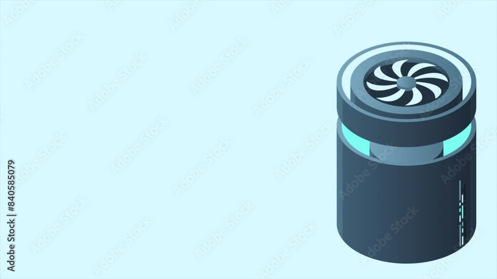 Aufkleber isometric cloud database animation. cloud computing and file cloud storage. modern technology. motio