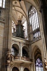 Naklejka premium Pražský hrad church Pragha Hradczany katedra Świętego Wita cathedral the czech republic organs organy church organs