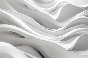 Obraz premium White abstract background with wavy shapes