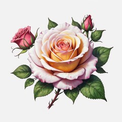 Elegant Rose Illustration for Tattoos and Graphic Design