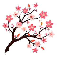 Fototapeta premium Colorful Japanese Sakura Branches