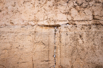 A close look at the western wall in Jerusalem 