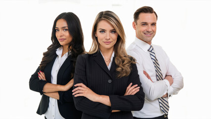 group of business people isolated