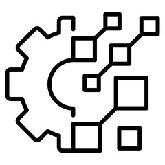 Tech Gear  Icon Element For Design