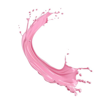 isolated pink liquid splash