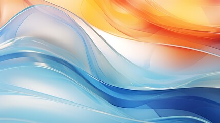 Obraz premium Wavy Glass Shapes Background