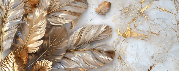 Beautiful 3 panel wall art, realistic hand drawn floral artwork decoration generative AI