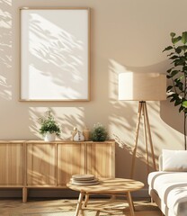 Mockup. Elegant Room Design.