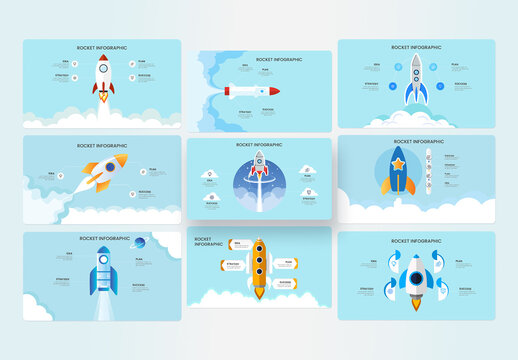 Rocket Infographic Layout Design